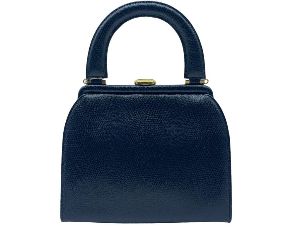 NEW LALO NAVY PRINTED IGUANA WOMENS EVENING BAG (1 of 5)