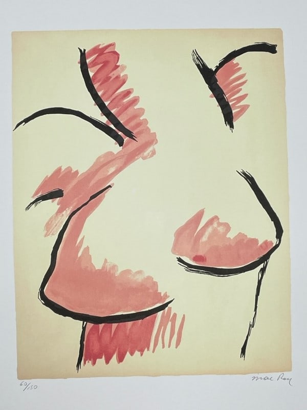 SIGNED MAN RAY LITHOGRAPH PRINT PENCIL 26" (1 of 8)