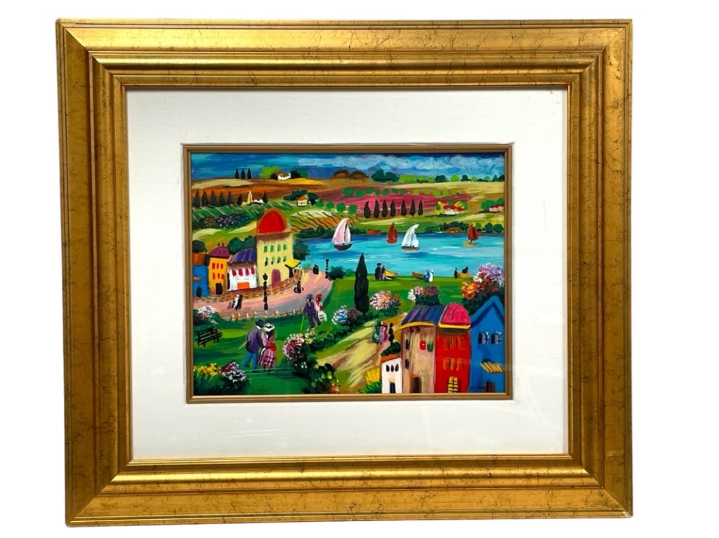 SHLOMO ALTER "PARADISE CITY" SERIGRAPH FRAMED 28" (1 of 6)