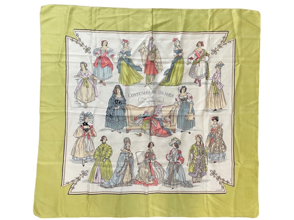 HERMES CARRE VINTAGE LADIES SUITS SCARF (1 of 3)