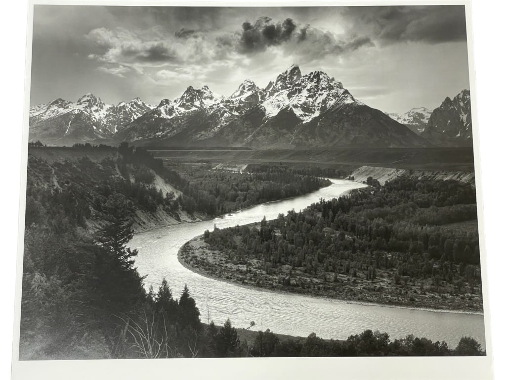 ANSEL ADAMS MOONRISE OFFSET LITHOGRAPH PRINT 23" (1 of 2)