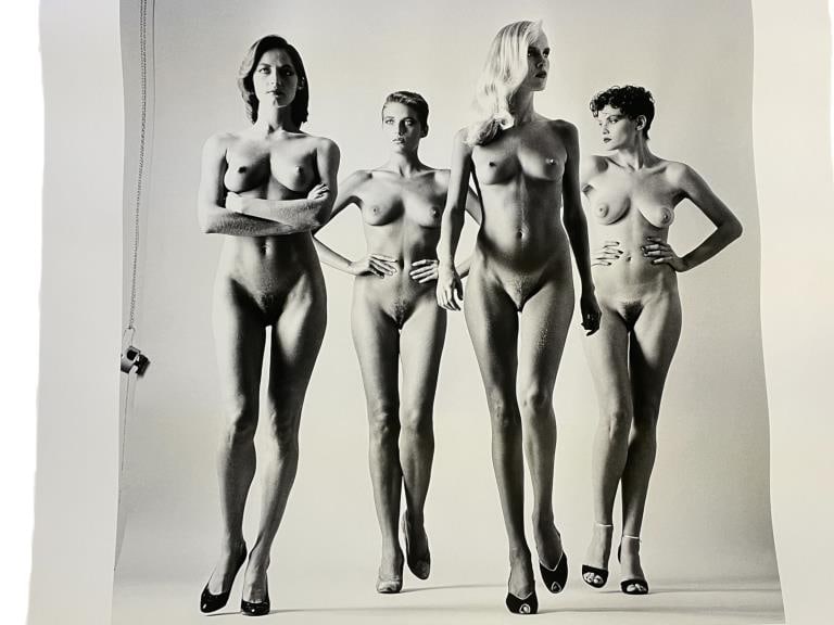 LARGE HELMUT NEWTON FRENCH VOGUE LITHO PRINT 44" (1 of 2)