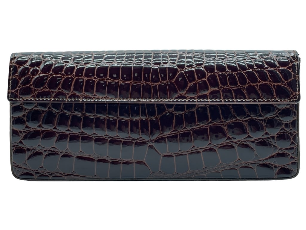 NEW LALO BORDEAUX ITALIAN LEATHER EVENING CLUTCH (1 of 7)