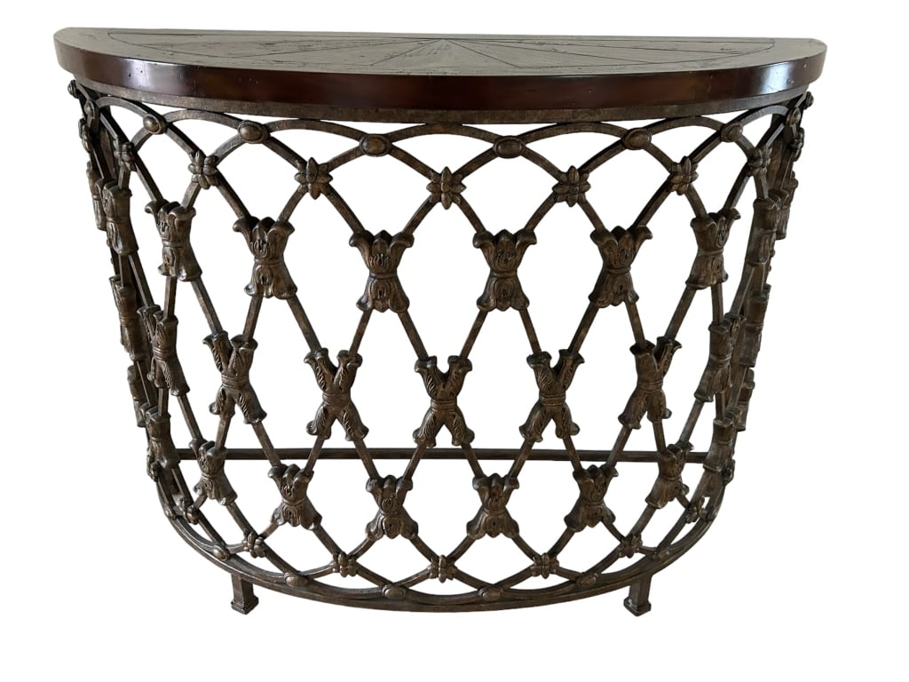 ITALIAN STYLE DEMI LUNE CONSOLE TABLE 48" (1 of 7)