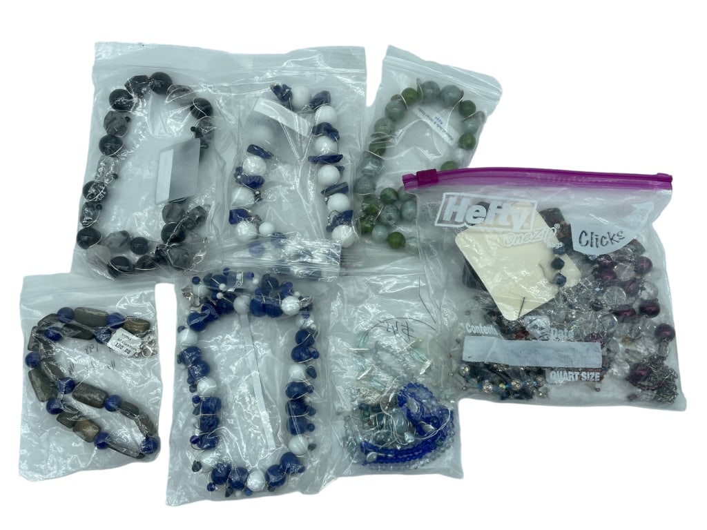 (12) SEMI-PRECIOUS STONE NECKLACES RETAIL $600 (1 of 2)