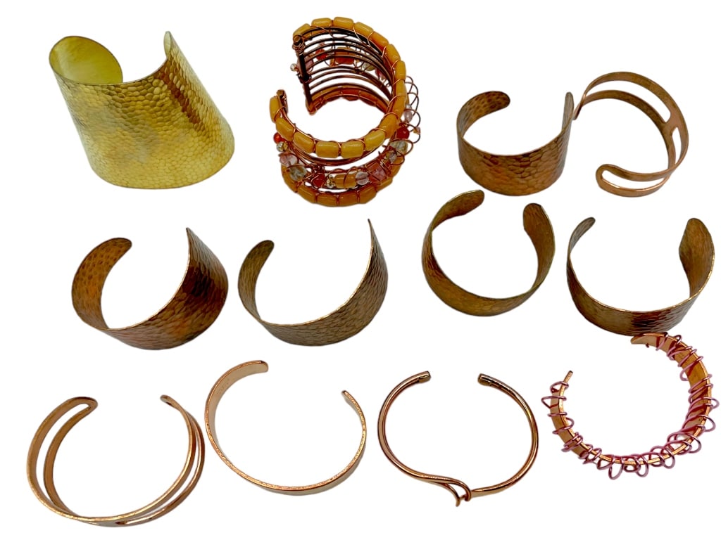 (12) COPPER CUFF BRACELETS (1 of 2)