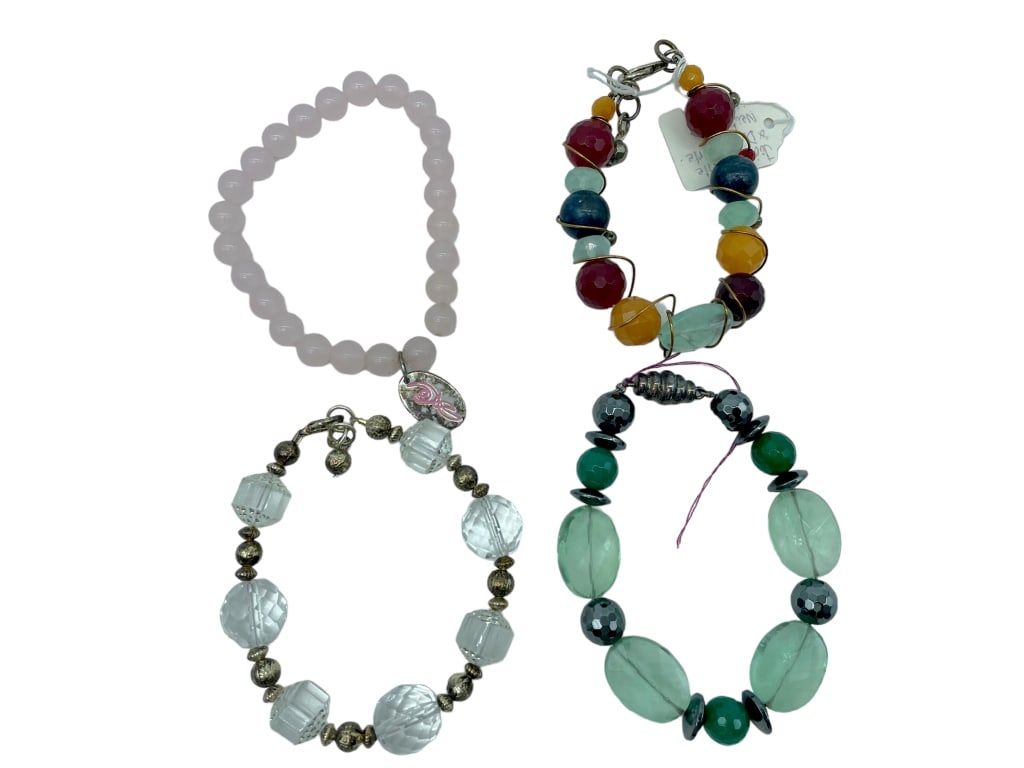 HAND CRAFTED SEMI-PRECIOUS STONE BRACELETS (4) (1 of 2)