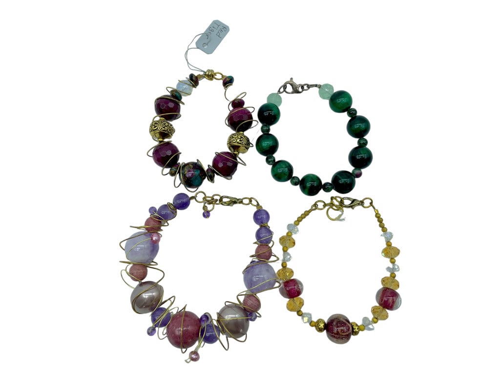 HAND CRAFTED SEMI-PRECIOUS STONE BRACELETS (4) (1 of 2)