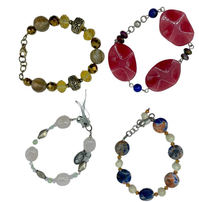 HAND CRAFTED SEMI-PRECIOUS STONE BRACELETS (4) (1 of 2)