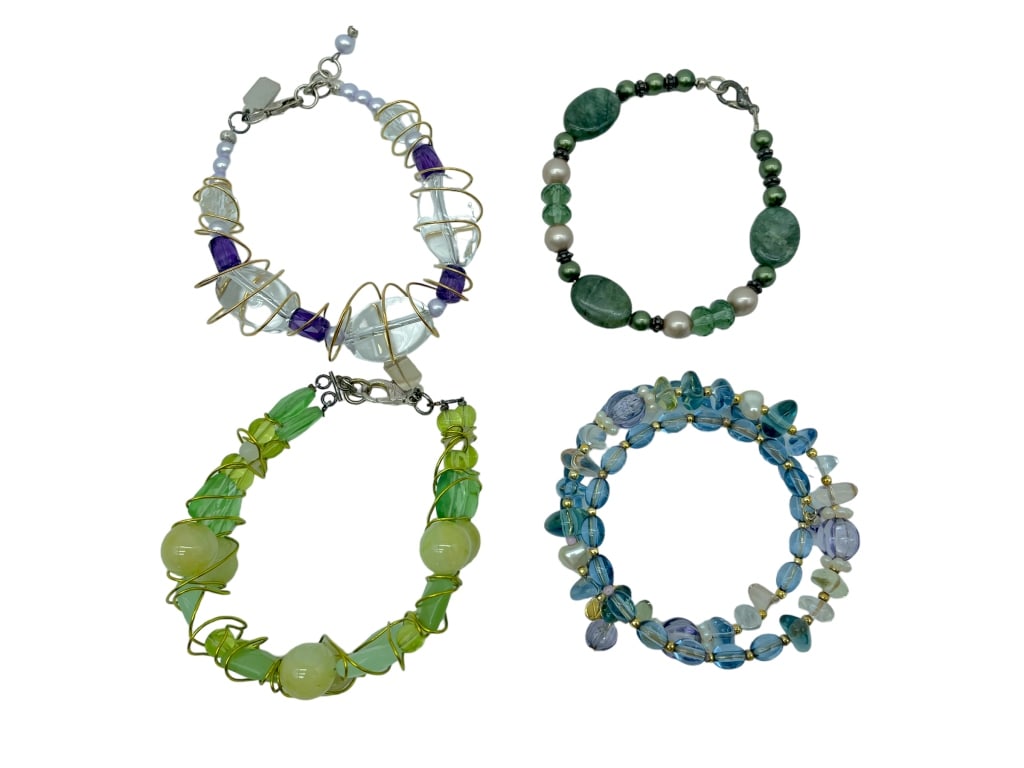 HAND CRAFTED SEMI-PRECIOUS STONE BRACELETS (4) (1 of 2)