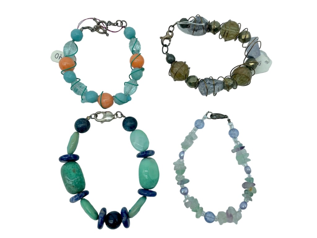 HAND CRAFTED SEMI-PRECIOUS STONE BRACELETS (4) (1 of 2)