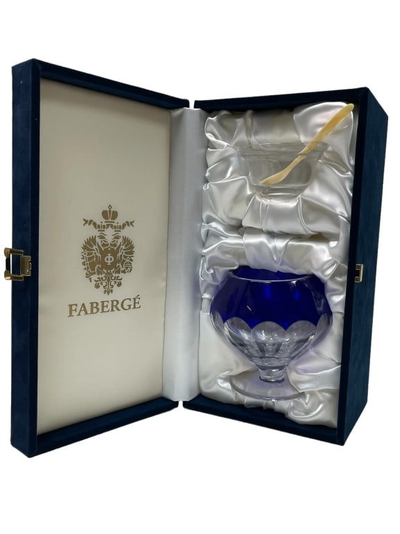 FABERGE CAVIAR SERVING SET WITH BOX (1 of 9)