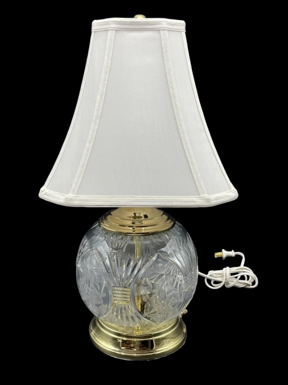 WATERFORD STYLE CRYSTAL TABLE LAMP 20" (1 of 5)