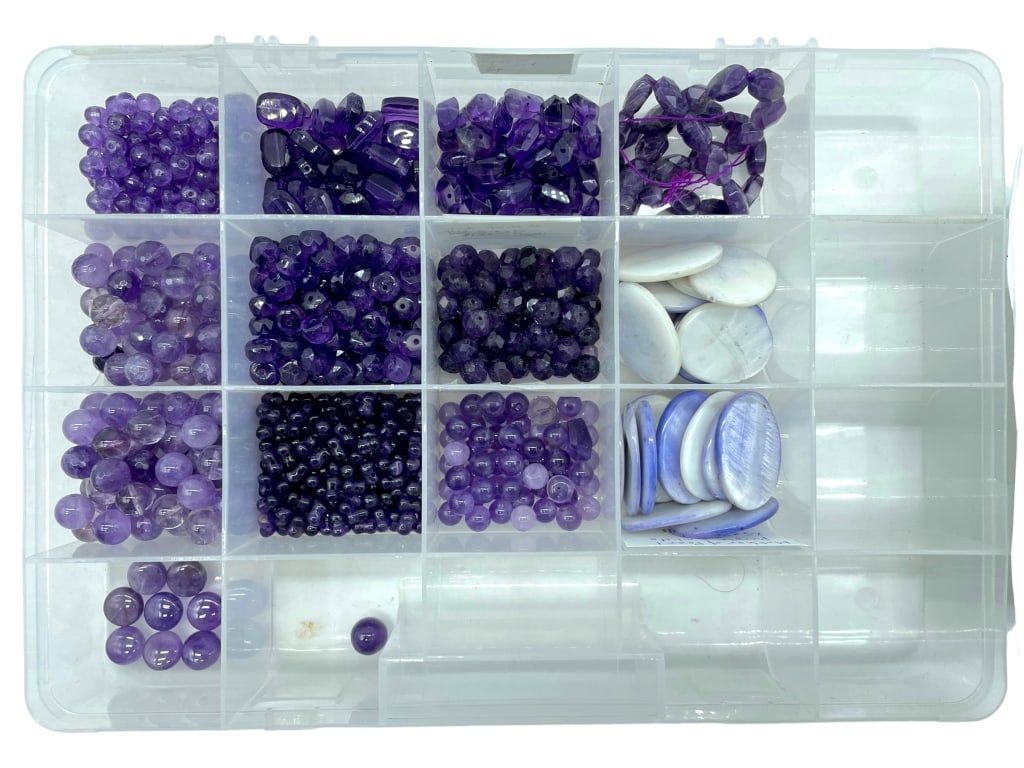 SEMI-PRECIOUS AMETHYST STONE BEAD ASSORTMENT (1 of 3)