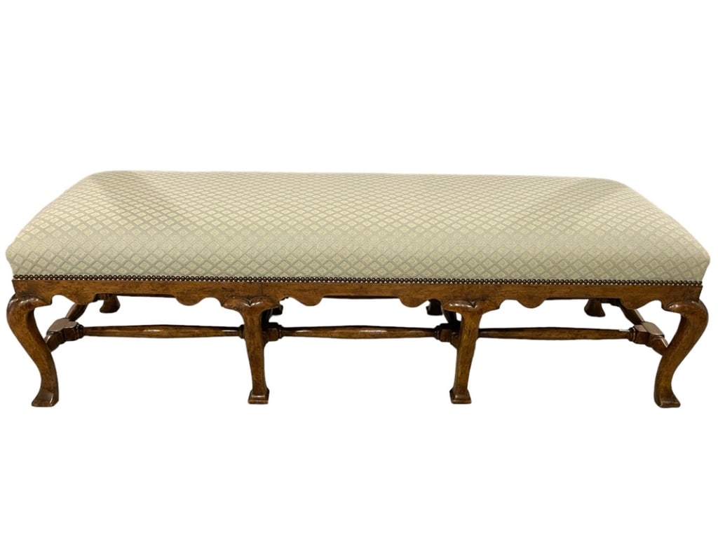 FRENCH PROVINCIAL STYLE FRUITWOOD BENCH 58" (1 of 8)