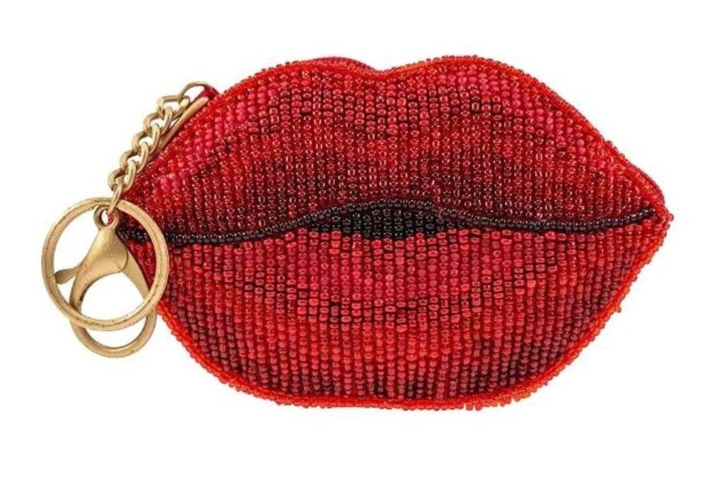 NEW! MARY FRANCES XOXO COIN PURSE KEY FOB (1 of 3)