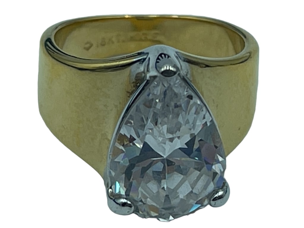 18K H.G.E COCKTAIL RING SZ 7: 18K H.G.E COCKTAIL RING SZ 7