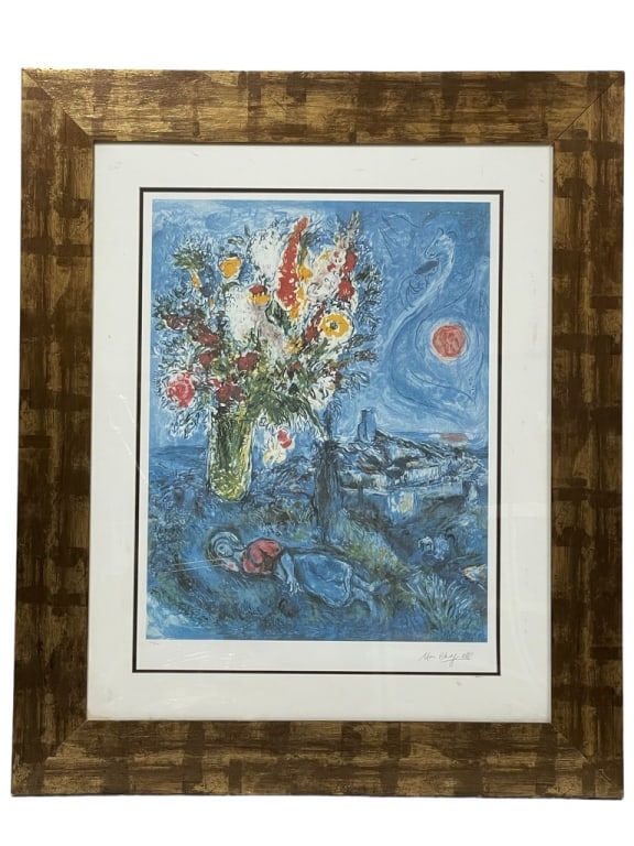 MARC CHAGALL SLEEPING WOMAN  FRAMED PRINT 42.5" (1 of 4)