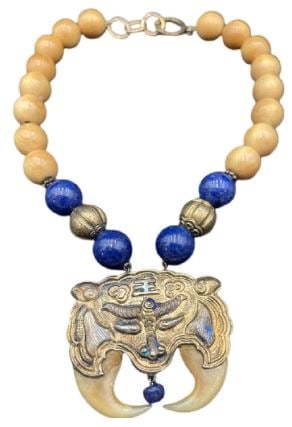 ANTIQUE RUTH FRANK CHINESE LION'S CLAW NECKLACE (1 of 7)