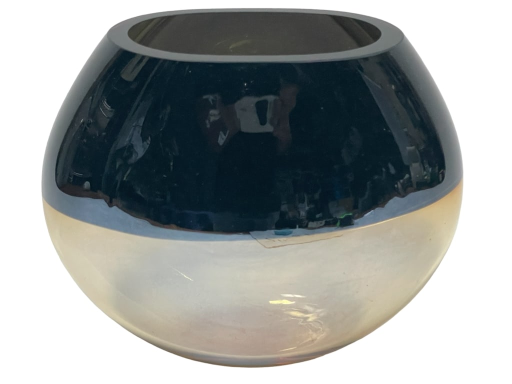 MID MOD MURANO STYLE TWO TONE ART GLASS VASE 8" (1 of 5)