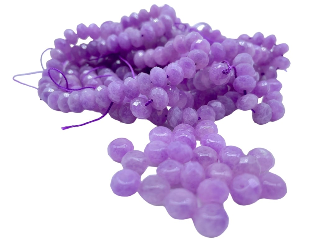 NATURAL PURPLE JADE GEMSTONE BEADS (1 of 2)