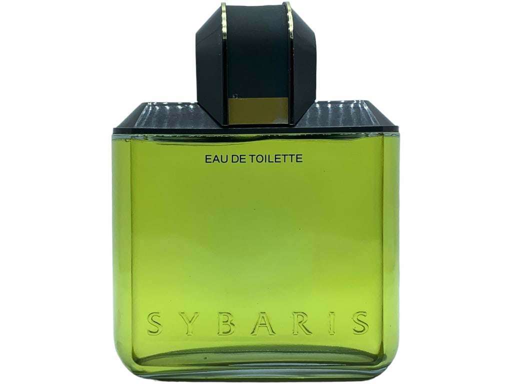 10" SYBARIS LRG FACTICE PERFUME BOTTLE: -SYBARIS LRG FACTICE PERFUME BOTTLE OVERSIZED DISPLAY MODEL -COLLECTIBLE HOME / OFFICE DECOR -SIZE: 10"T X 8"W-GOOD CONDITION -JR BTQ 06/20