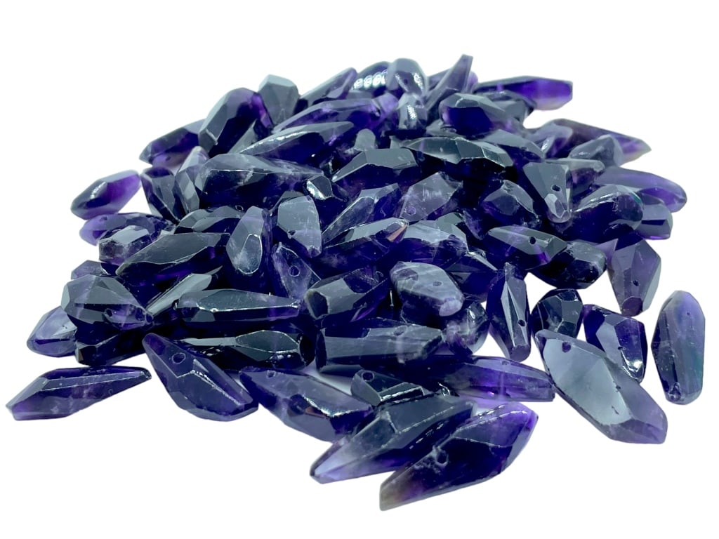 103 DARK FACETED AMETHYST CRYSTALS (1 of 2)