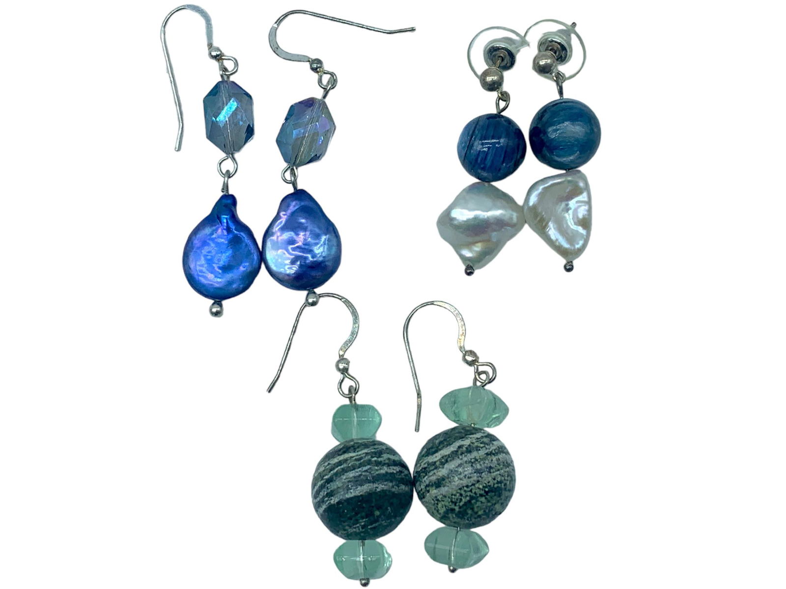 HAND CRAFTED SEMI-PRECIOUS STONE EARRINGS (3) (1 of 4)