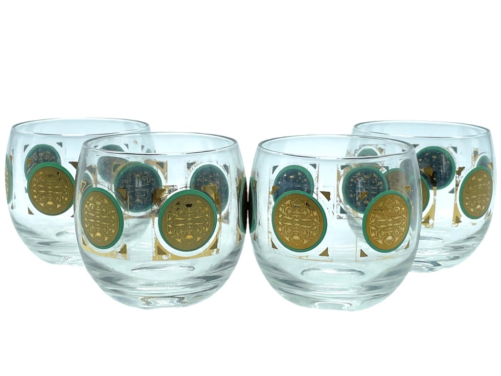 VTG MCM PASINSKI ROCKS GLASSES (4): -VTG MCM PASINSKI ROCKS GLASSES-SET OF 4 -GOOD CONDITION JR GLRY 07/24