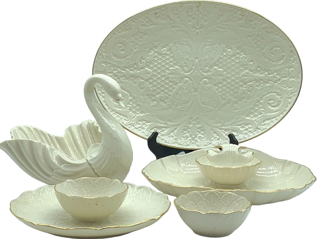 LENOX FINE CHINA PORCELAIN SERVING PIECES (5) (1 of 7)