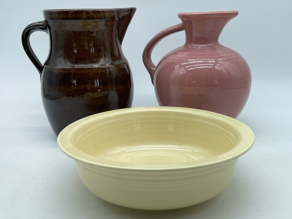 CERAMIC PITCHER AND BOWL COLLECTION (3) (1 of 6)