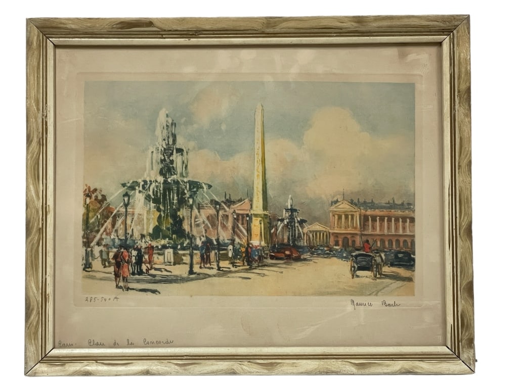 VINTAGE FRENCH MAURICE BARLE PRINT 12.5" (1 of 5)