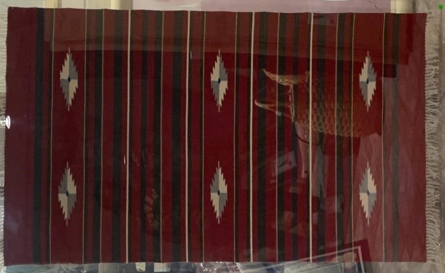 VTG FRAMED AMERICAN SOUTHWEST STYLE TAPESTRY 64" (1 of 3)