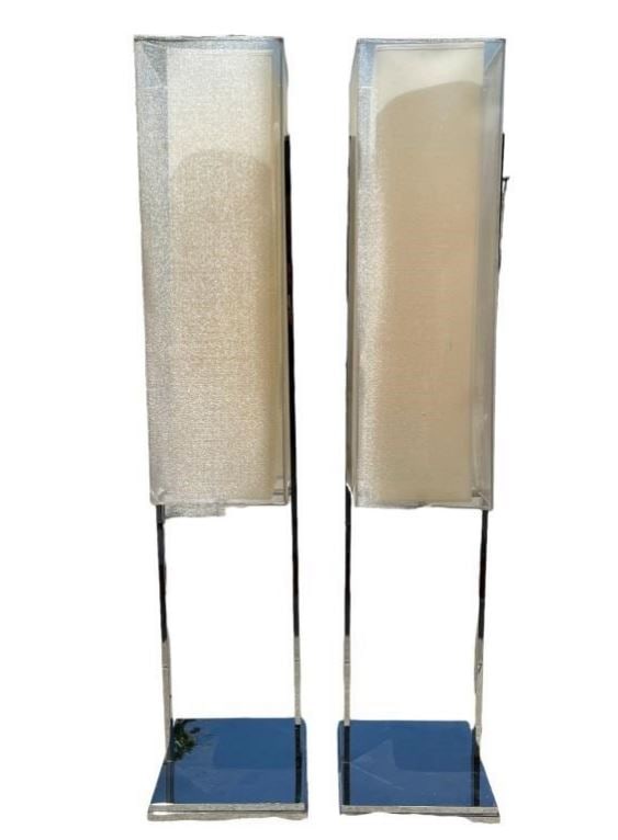 MONUMENTAL DECO STYLE TORCHIERE FLOOR LAMPS 7 FT! (1 of 17)