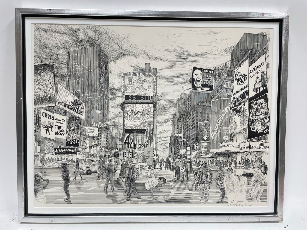 SANDRA FINKENBERG SIGNED LITHOGRAPH NYC TIMES (1 of 3)