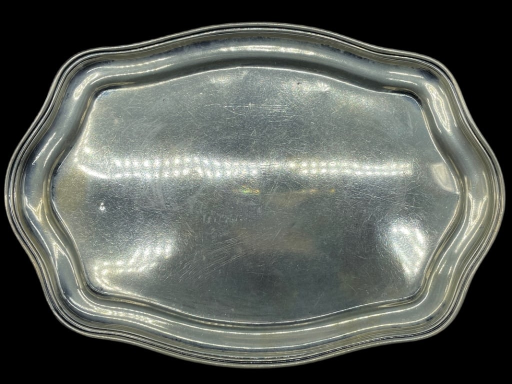 VTG STERLING SILVER DEMITASSE TRAY 10.5" (274g) (1 of 4)
