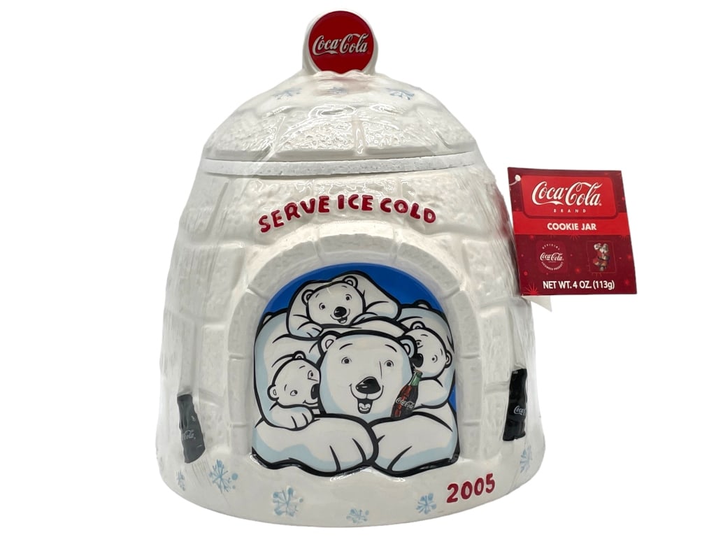 NEW! COCA COLA IGLOO COOKIE JAR (1 of 3)