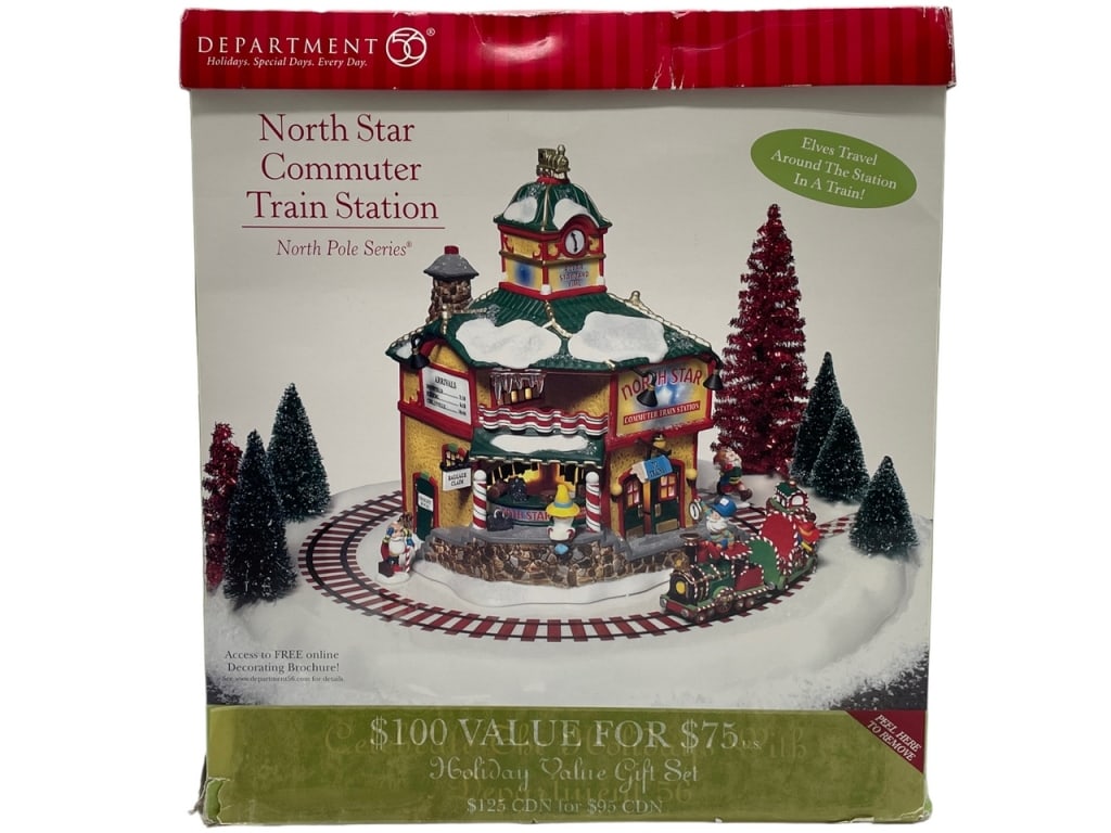 NEW! TRAIN STATION VILLAGE PIECE (1 of 3)