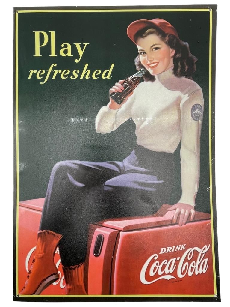 PLAY REFRESHED COCA COLA SIGN (1 of 3)