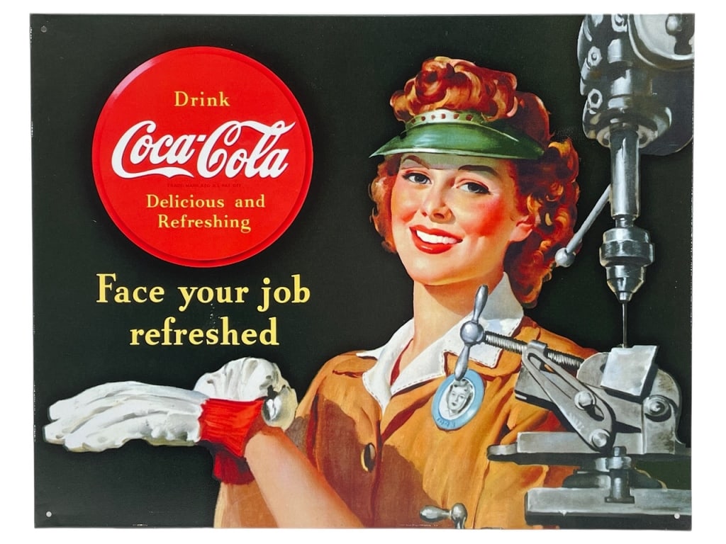 FACE YOUR JOB REFRESHED COCA COLA  SIGN (1 of 3)
