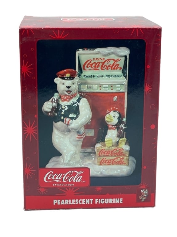 NEW! COCA-COLA POLAR BEAR PEARLESCENT FIGURE: NEW! COCA-COLA POLAR BEAR PEARLESCENT FIGURE -NEW IN BOX-AG91423-B1