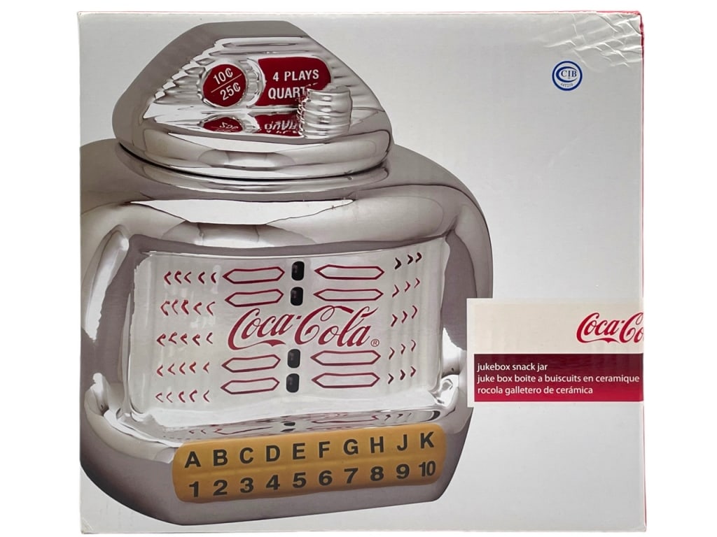 SILVER COCA COLA JUKEBOX COOKIE JAR (1 of 3)