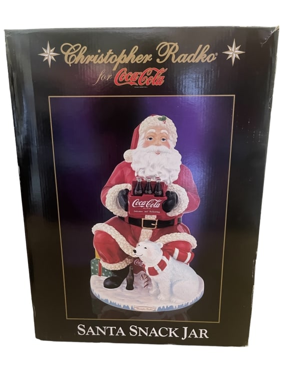 SANTA SNACK JAR NEW IN BOX: SANTA SNACK JAR