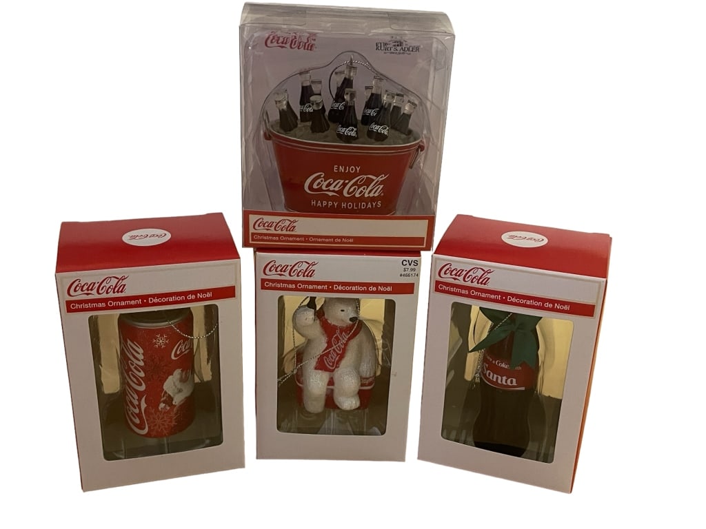 NIB CHRISTMAS ORNAMENTS , SET OF 4 (1 of 1)