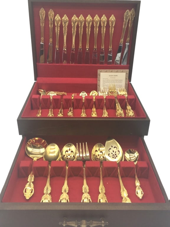 Gold Plated Silverware Set (1 of 4)