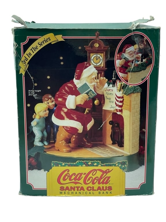 NEW! COCA-COLA SANTA CLAUSE MECHANICAL BANK (1 of 2)