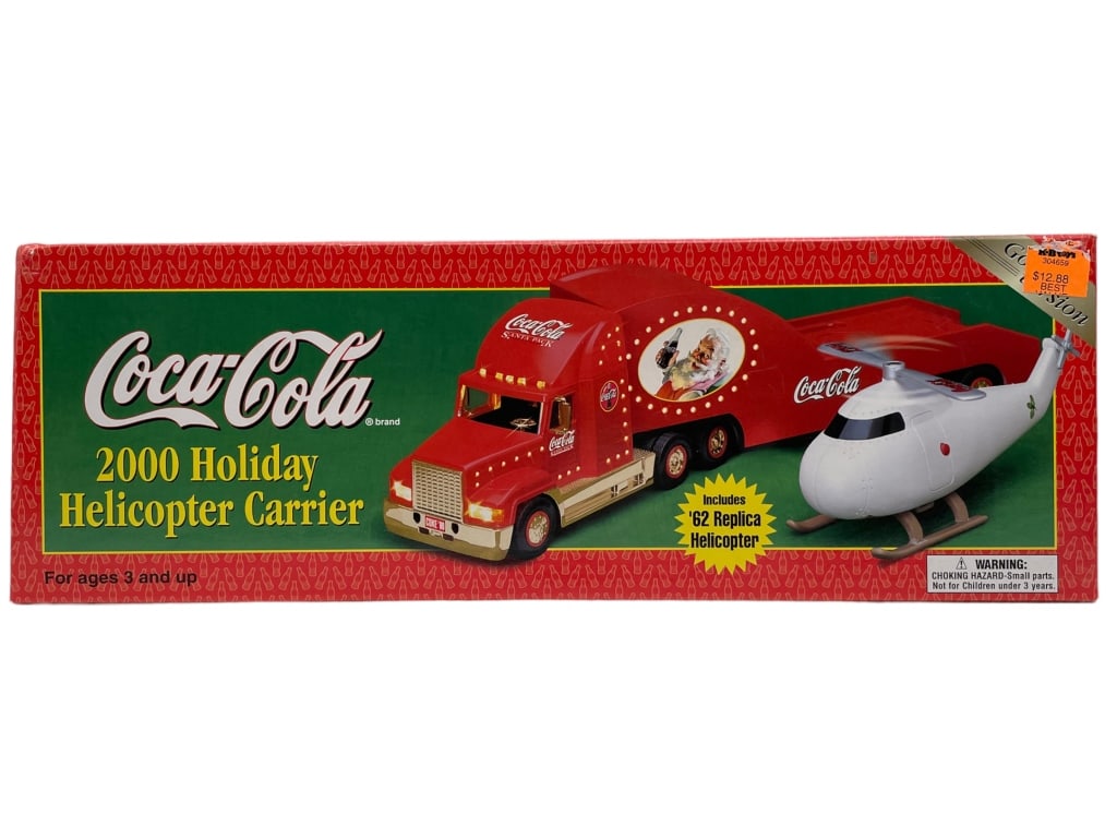 NEW! COCA-COLA 2000 HOLIDAY HELICOPTER CARRIER: -NEW! COCA-COLA 2000 HOLIDAY HELICOPTER CARRIER -NEW IN BOX-B1