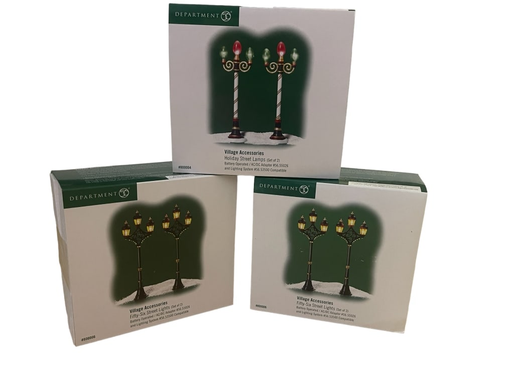 NEW! DEPARTMENT 56  VILLAGE ACCESSORIES 3 PIECE SET (1 of 3)