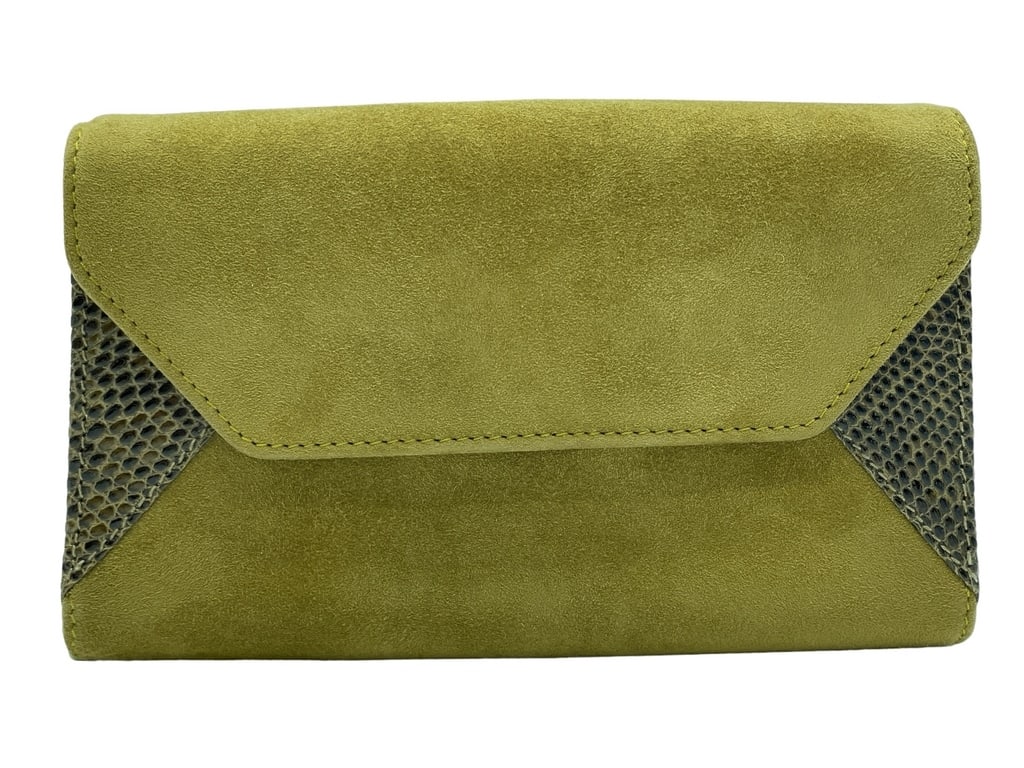 NEW LALO GENUINE LIZARD ITALIAN SUEDE CROSSBODY (1 of 7)