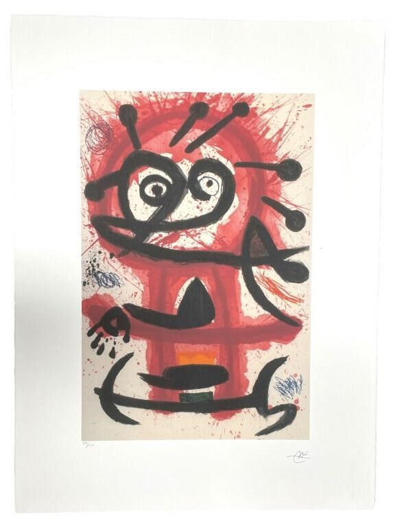 JOAN MIRO LITHOGRAPH PRINT 30" (1 of 6)